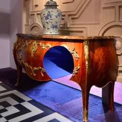 Viadurini Living Kommoden-Kommode mit Platte aus Marmor, Dekorationen aus Messing, Design Gildo