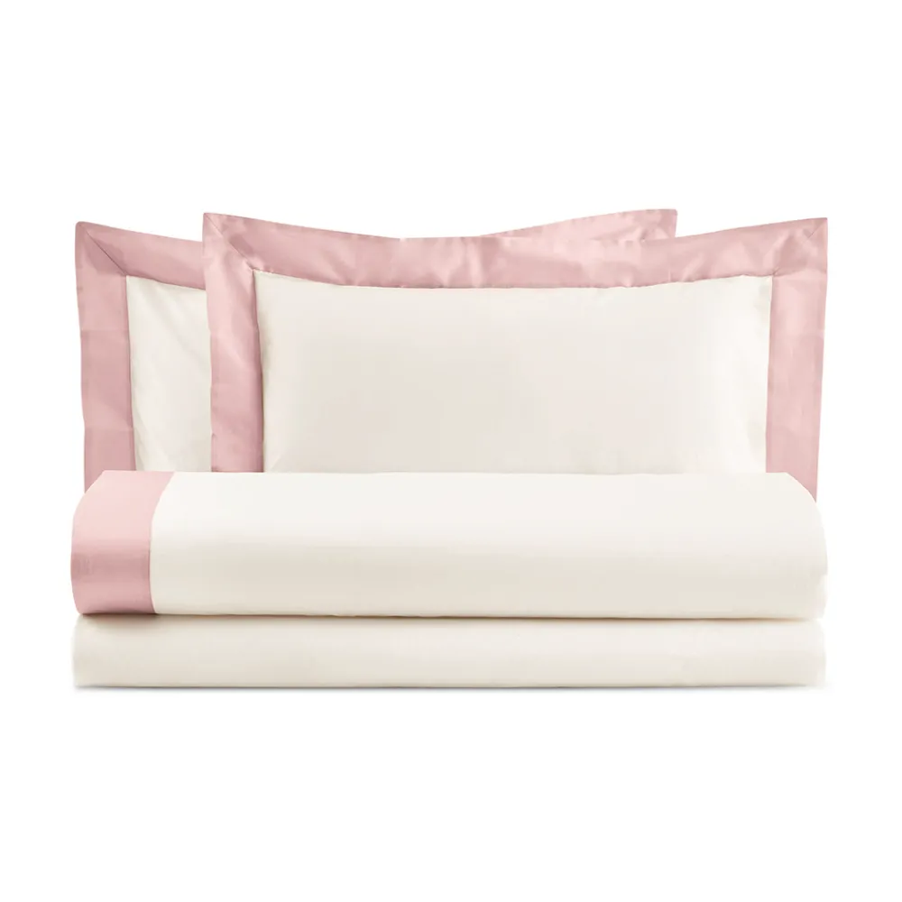 Viadurini Textile Bettlaken-Komplettes Doppelbett aus 100 % Baumwolle und 10 % Baumwollsatin - Detail