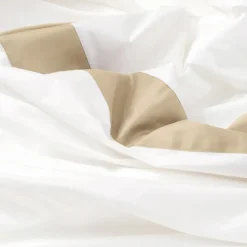 Viadurini Textile Bettlaken-Komplettes Queen-Size-Bettset aus 100 % Baumwolle und 10 % Baumwollsatin – Detail