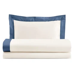 Viadurini Textile Bettlaken-Komplettes Queen-Size-Bettset aus 100 % Baumwolle und 10 % Baumwollsatin – Detail