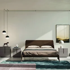 Viadurini Night Design Schlafzimmer Komplett-Komplettes Schlafzimmer mit 5 Elementen im modernen Stil Made in Italy - Savanna