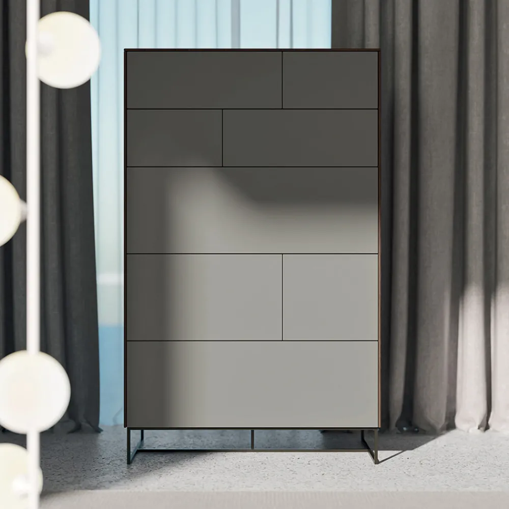 Viadurini Night Design Schlafzimmer Komplett-Komplettes Schlafzimmer mit 4 modernen Elementen Made in Italy - Shaila