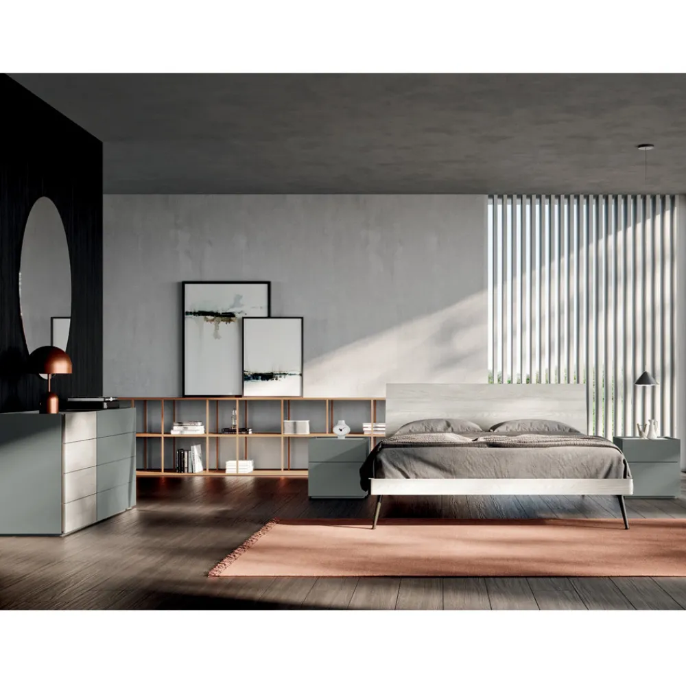 Viadurini Night Design Schlafzimmer Komplett-Komplettes Zimmer mit 4 modernen Designelementen Made in Italy - Mallorca