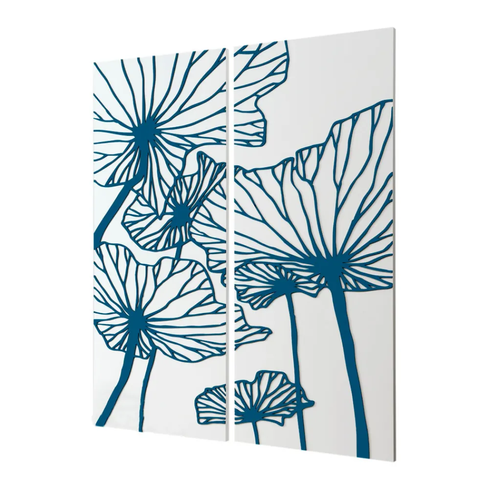 Viadurini Decor Blumen Bilder-Komposition aus 2 Tafeln mit Blumen, hergestellt in Italien – Sheryl