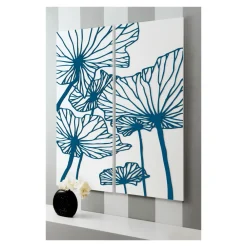 Viadurini Decor Blumen Bilder-Komposition aus 2 Tafeln mit Blumen, hergestellt in Italien – Sheryl