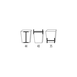 Viadurini Living Sitzsäcke|Sitzsäcke-Konischer quadratischer Hocker aus Leder in verschiedenen Ausführungen, hergestellt in Italien – Arrows