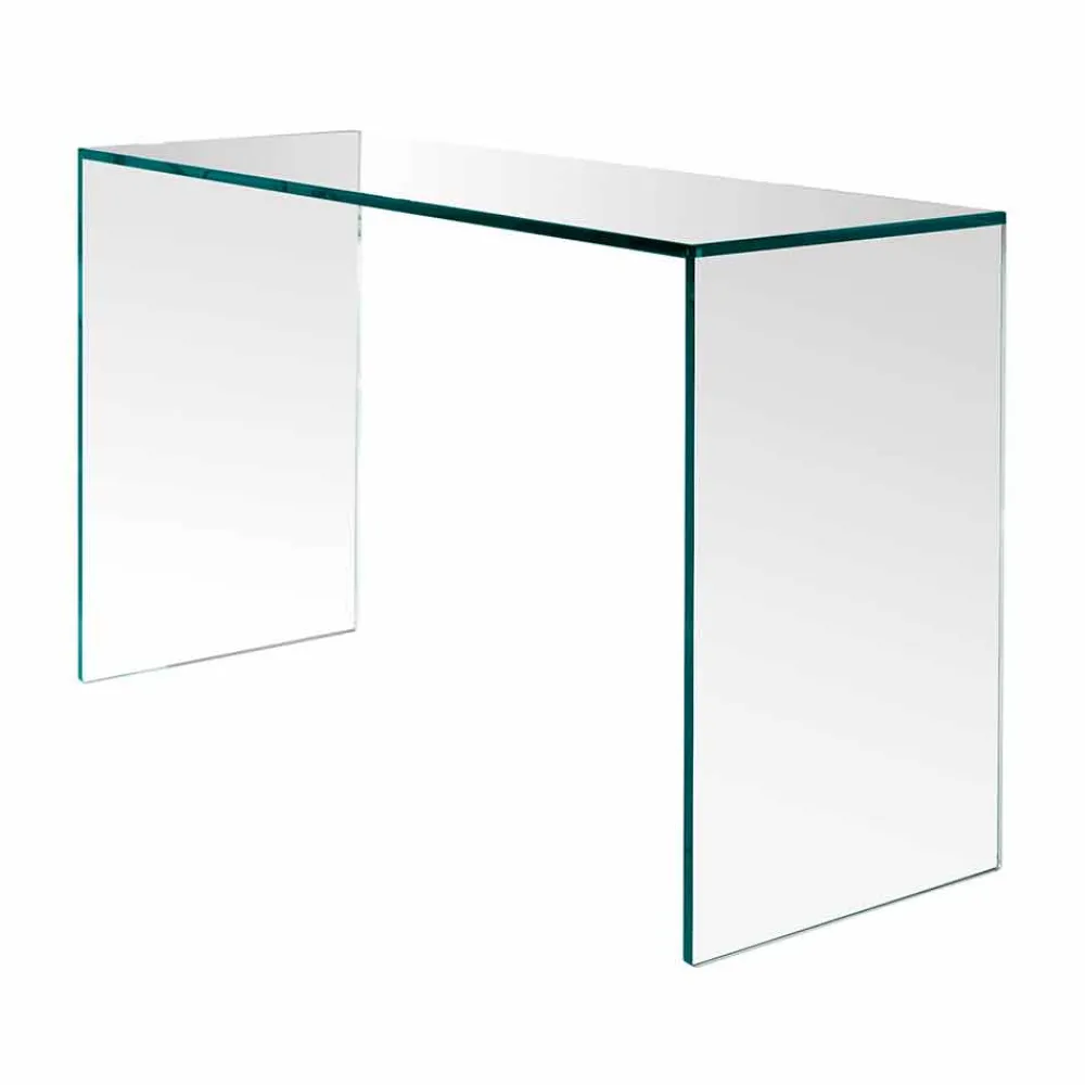 Viadurini Living Konsolentisch Flur-Konsole aus extra klarem Glas Minimales Design Made in Italy 2 Dimensionen - Selex