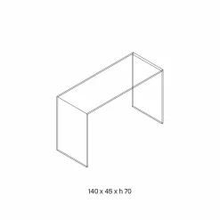 Viadurini Living Konsolentisch Flur-Konsole aus extra klarem Glas Minimales Design Made in Italy 2 Dimensionen - Selex