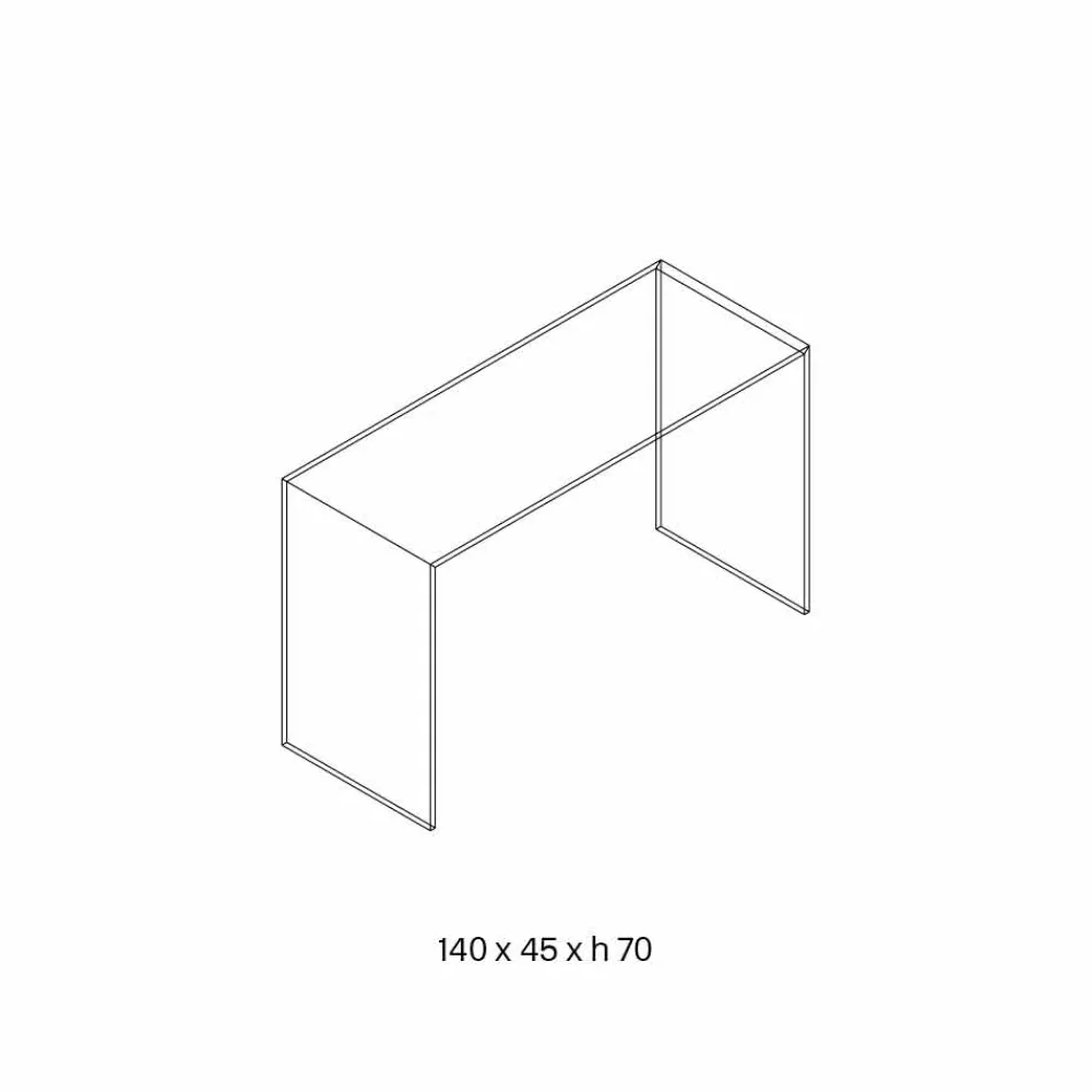 Viadurini Living Konsolentisch Flur-Konsole aus extra klarem Glas Minimales Design Made in Italy 2 Dimensionen - Selex