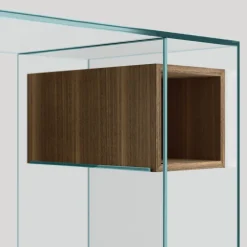 Viadurini Living Konsolentisch Flur-Konsole aus extra klarem Glas und hochwertigem Holz made in Italy - Damiano