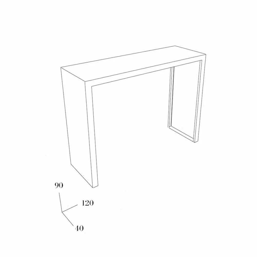 Mabele Konsolentisch Flur-Konsole aus moderne Design model Konsolle 120x40x90 , Made in Italy