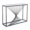 Viadurini Living Konsolentisch Flur-Konsole aus Stahl und Glas Modernes Design Original Spirale - Sasuke