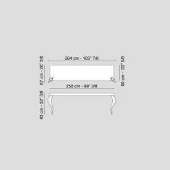 Viadurini Living Konsolentisch Flur-Konsole im klassischen Stil aus MDF und Stahl Luigi