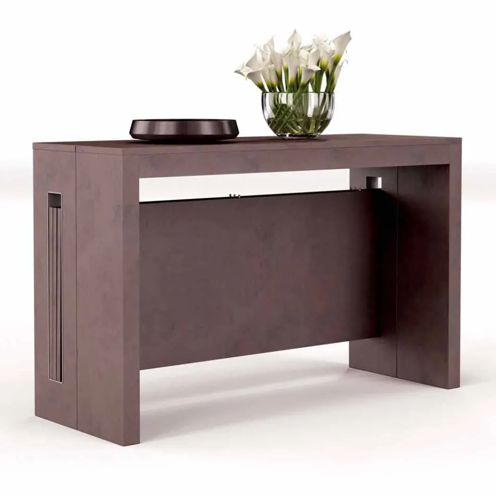 Viadurini Living Ausziehbarer Konsolentisch-Konsolentisch ausziehbar mit integrierten Verlängerungsplatten Ussana