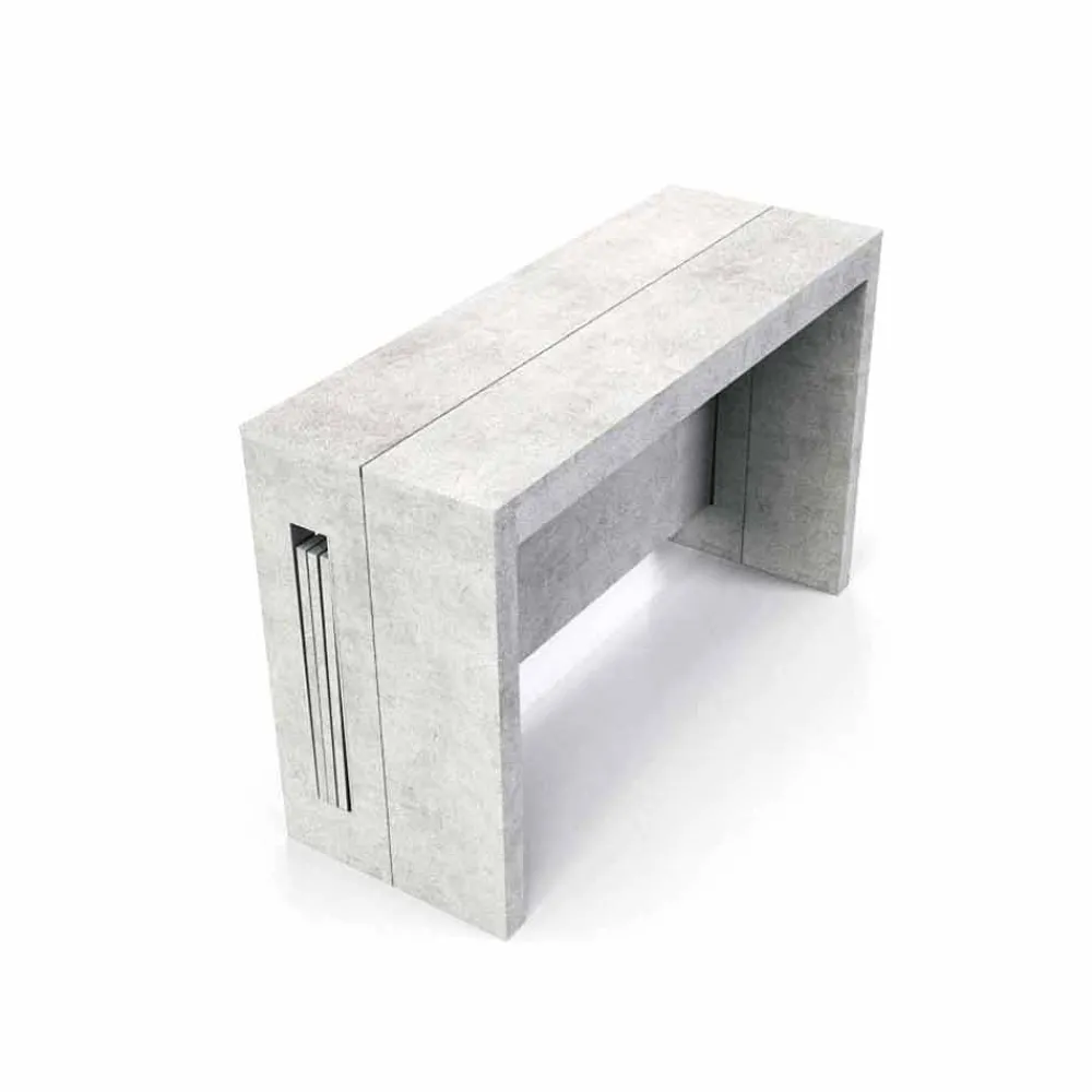 Viadurini Living Ausziehbarer Konsolentisch-Konsolentisch ausziehbar mit integrierten Verlängerungsplatten Ussana