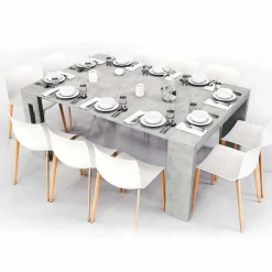 Viadurini Living Ausziehbarer Konsolentisch-Konsolentisch ausziehbar mit integrierten Verlängerungsplatten Ussana