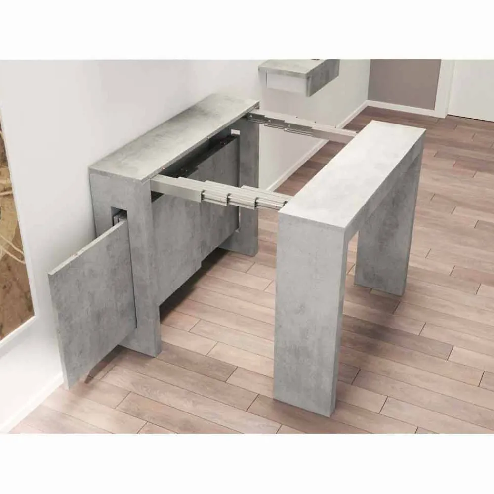 Viadurini Living Ausziehbarer Konsolentisch-Konsolentisch ausziehbar mit integrierten Verlängerungsplatten Ussana