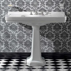 Viadurini Bathroom Keramikwaschbecken-Konsolenwaschbecken auf Vintage-Säule aus Keramik Made in Italy - Marwa