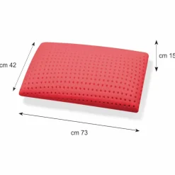 Viadurini Night Design Kopfkissen-Kopfkissen aus Memory Ginseng perforiert H 15 cm Made in Italy,2 Stücke – Calais