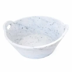 Viadurini Kitchen Küchenzubehör-Korb aus weißem Carrara-Marmor des italienischen Luxusdesigns - Tinozzo