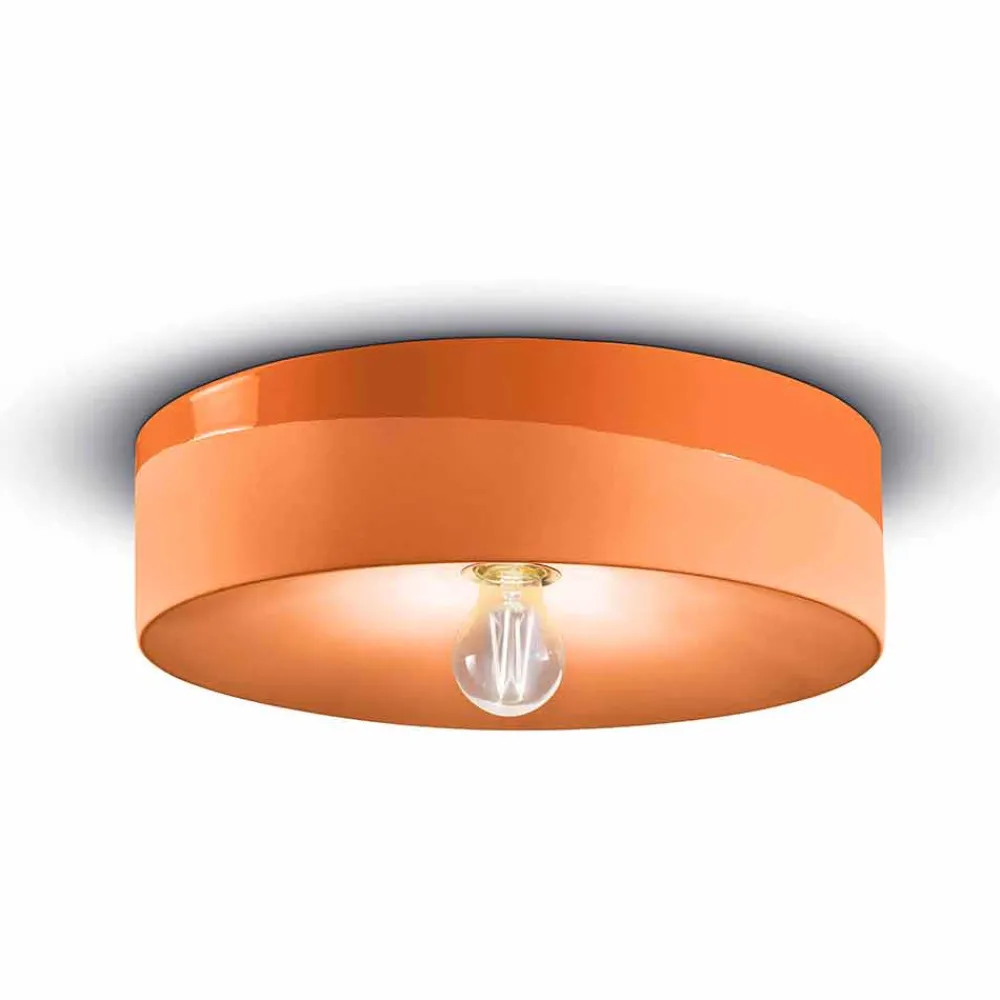 Ferroluce Vintage Deckenleuchten-Kreisförmige Deckenleuchte aus farbiger Keramik Made in Italy - Pi