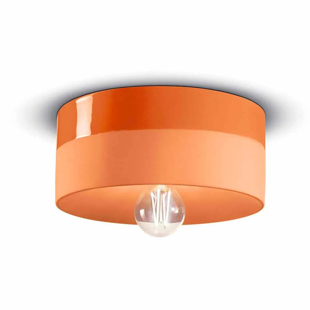 Ferroluce Vintage Deckenleuchten-Kreisförmige Deckenleuchte aus farbiger Keramik Made in Italy - Pi