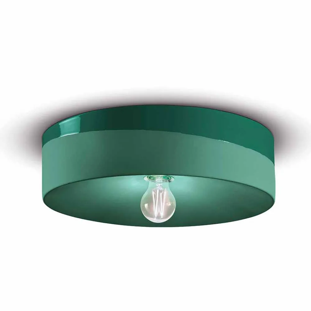 Ferroluce Vintage Deckenleuchten-Kreisförmige Deckenleuchte aus farbiger Keramik Made in Italy - Pi