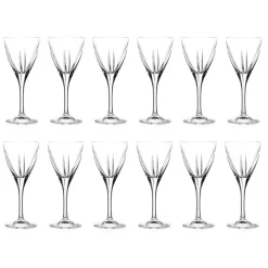 Viadurini Kitchen Italienisches Kristallgeschirr-Kristall Weinglas Set Eco Farbig oder Transparent 12 Stück - Amalgam