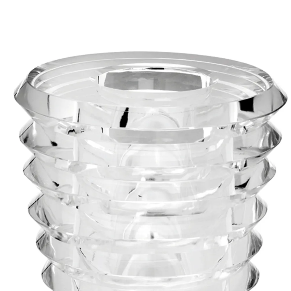 Viadurini Decor Deko Vasen-Kristall-Dekorationsvase Originelles Design mit Luxusringen - Mexto