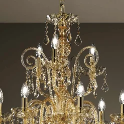 Viadurini Lighting Klassische Kronleuchter-Kronleuchter 27 Lichter aus venezianischem Glas, handgefertigt in Italien - Florentiner