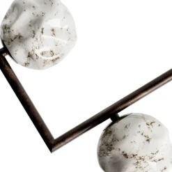 Viadurini Lighting Design Kronleuchter-Kronleuchter aus dunklem Messing und Steinglas, hergestellt in Italien – Bottega