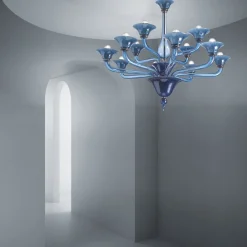 Viadurini Lighting Moderne Kronleuchter-Kronleuchter aus venezianischem Glas 12 Lichter Made in Italy - Ismail