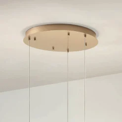 Viadurini Lighting Moderne Kronleuchter-Kronleuchter mit 3 LED-Leuchten aus lackiertem Metall und optionalem Glas – Zeder