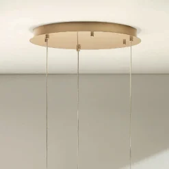 Viadurini Lighting Moderne Kronleuchter-Kronleuchter mit 3 LED-Leuchten aus lackiertem Metall und optionalem Glas – Zeder