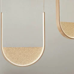 Viadurini Lighting Moderne Kronleuchter-Kronleuchter mit 2 LEDs mit abnehmbarem Einsatz aus Granulatglas – Catalpa