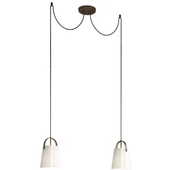 Viadurini Lighting Klassische Kronleuchter-Kronleuchter mit 2 Leuchten aus Messing und Glas, hergestellt in Italien – Dolci