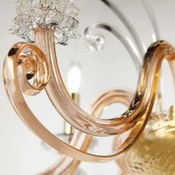 Viadurini Lighting Klassische Kronleuchter-Kronleuchter mit 18 Lichtern aus mundgeblasenem Glas und klassischem Luxuskristall - Cassea