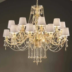 Viadurini Lighting Klassische Kronleuchter-Kronleuchter mit 16 Lichtern Handgefertigt aus Venedig Glas, Made in Italy - Milagros