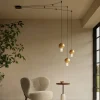 Viadurini Lighting Moderne Kronleuchter-Kronleuchter mit Canneté-Glaszylindern Made in Italy - Oris