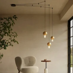 Viadurini Lighting Moderne Kronleuchter-Kronleuchter mit Canneté-Glaszylindern Made in Italy - Oris