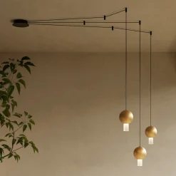 Viadurini Lighting Moderne Kronleuchter-Kronleuchter mit Canneté-Glaszylindern Made in Italy - Oris