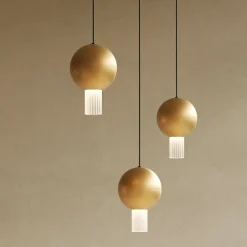 Viadurini Lighting Moderne Kronleuchter-Kronleuchter mit Canneté-Glaszylindern Made in Italy - Oris