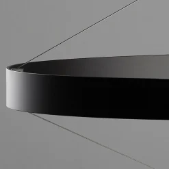 Viadurini Lighting Moderne Kronleuchter-Kronleuchter mit Glaskörper und 6 Aluminiumkreisen - Clara