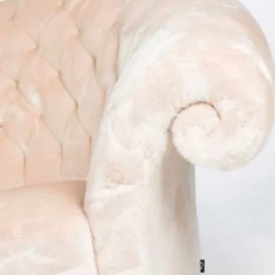 Viadurini Living Klassische Sessel-Kunstfell-Sessel Balma mit getufteter Rückenlehne, modernes Design made in Italy