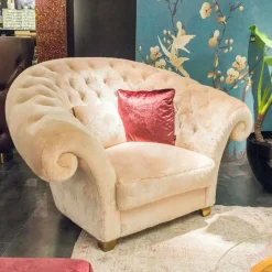 Viadurini Living Klassische Sessel-Kunstfell-Sessel Balma mit getufteter Rückenlehne, modernes Design made in Italy