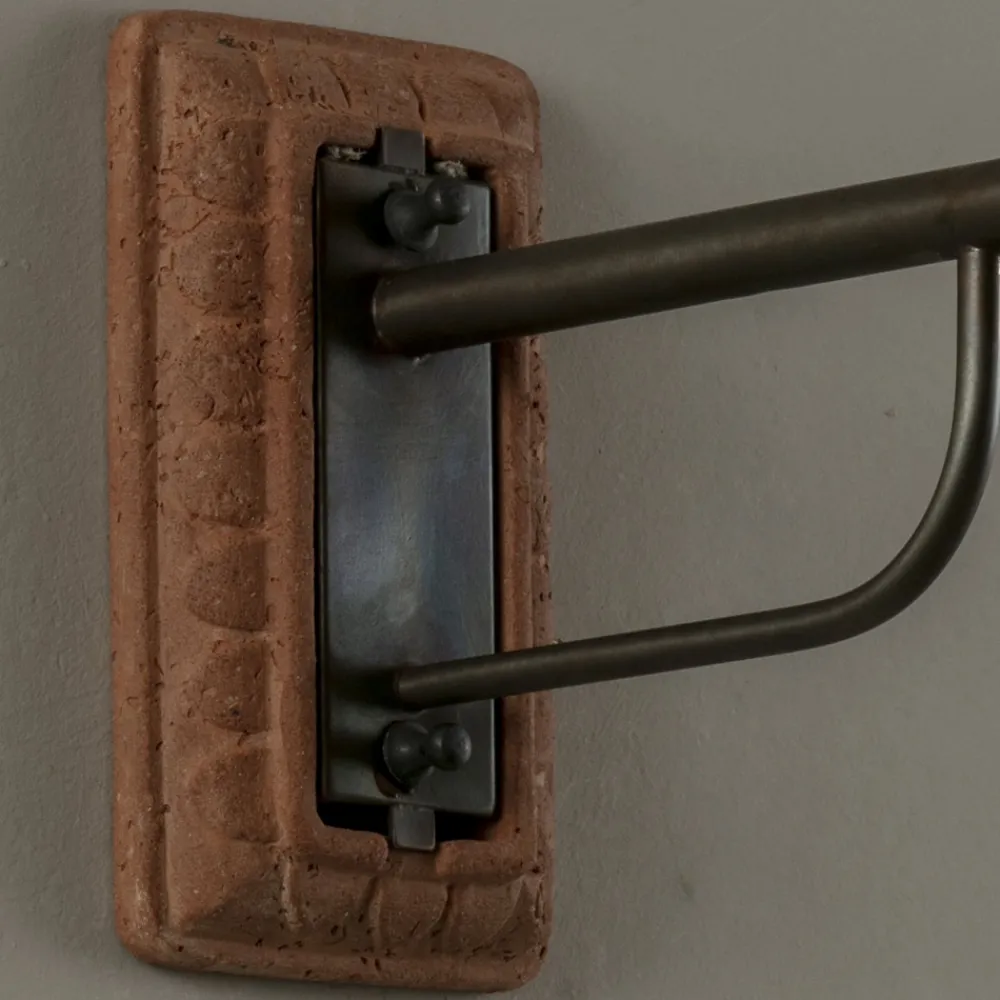 Toscot Garten-Wandlampen-Kunsthandwerkliche Gartenapplikation in Galestro, hergestellt in Italien – Spoleto