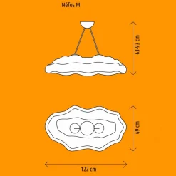 Myyour Designer Pendelleuchten-Kunststoff Cloud Design Outdoor Hängelampe - Nefos von