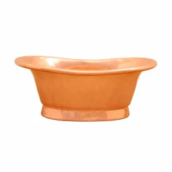 Viadurini Bathroom Kupferwaschbecken-Kupfer Aufsatzwaschbecken handbearbeitet Cala