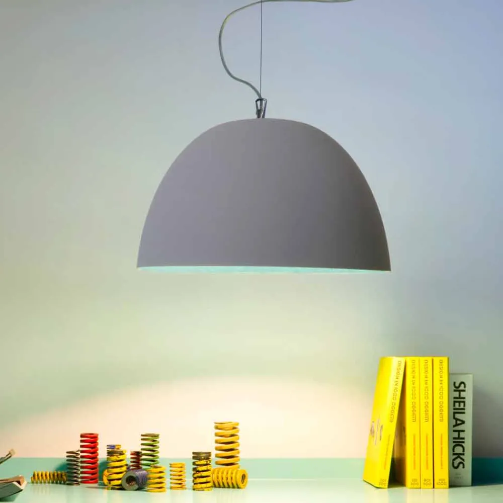 In-es.artdesign Moderne Pendelleuchten-Lackierte Pendelleuchte H2o Moderner Zement