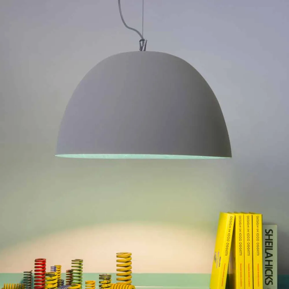 In-es.artdesign Moderne Pendelleuchten-Lackierte Pendelleuchte H2o Moderner Zement